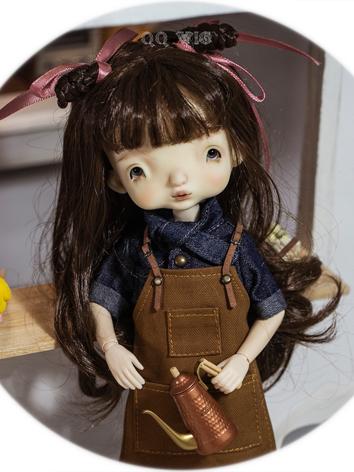 BJD Wig Brown Long Curly Hair Wig for MSD/YOSD Size Ball-jointed Doll