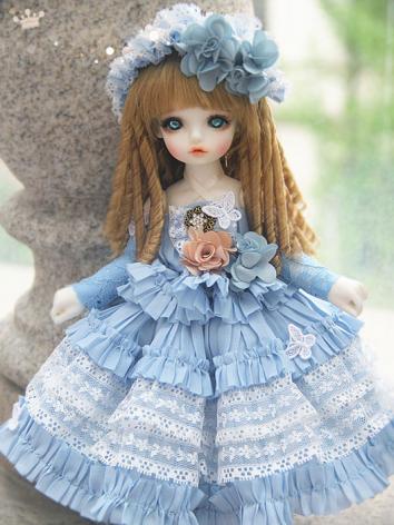 BJD Clothes Girl Sky blue Dress for YOSD Size Ball-jointed Doll  