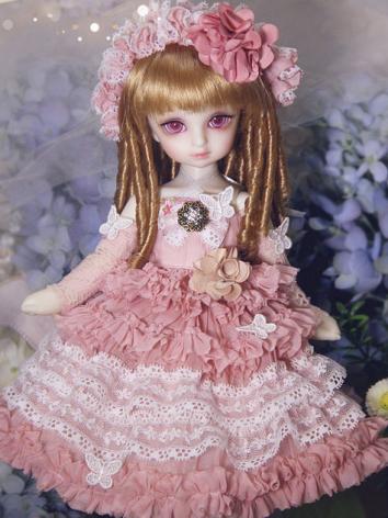 BJD Clothes Girl Pink Dress for YOSD Size Ball-jointed Doll  