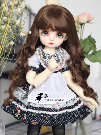 BJD Wig Girl Brown Long Curly Hair for SD/MSD/YOSD Size Ball-jointed Doll