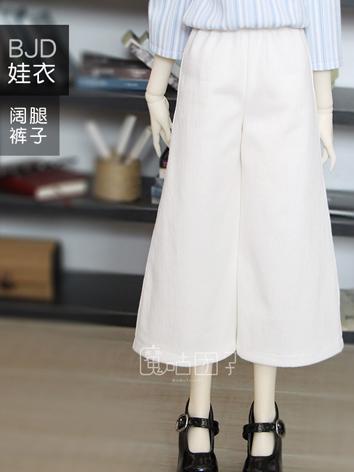 BJD Clothes Girl White Trousers for SD/MSD Ball-jointed Doll  