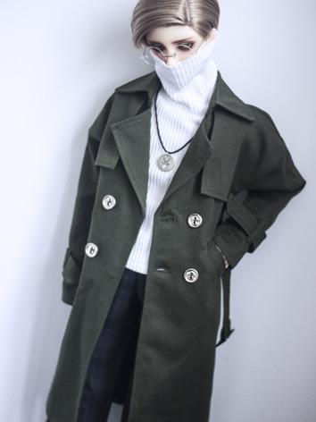 BJD Clothes Green/Beige grey Windcoat A289 for MSD/SD/70cm Size Ball-jointed Doll
