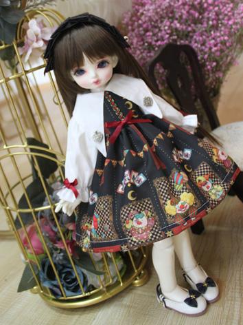 BJD Clothes Girl Black and White Dress for MSD/YOSD Size Ball-jointed Doll  