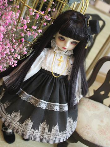 BJD Clothes Girl Black  Dress for MSD/YOSD Size Ball-jointed Doll 