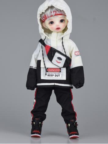BJD Clothes Black and White Sports Suit for YOSD size Ball-jointed Doll 
