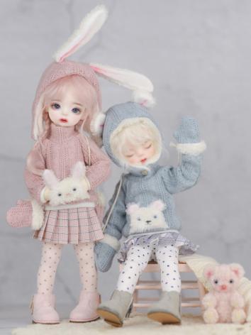 Bjd Clothes Girl Pink/Blue  Sweater fullset for YOSD Size Ball-jointed Doll  