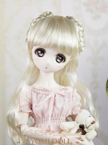 BJD Girl Light Gold Curly Hair wig for SD Size Ball-jointed Doll 