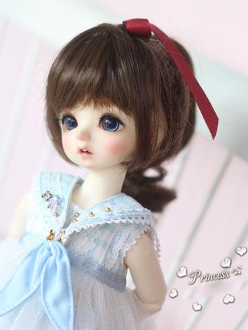 BJD Wig Girl Brown Long Cur...