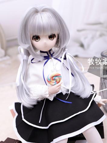 BJD Wig Girl Silver Hair Wig for SD/MSD/YOSD Size Ball-jointed Doll