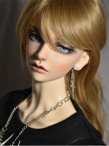 BJD Light Brown Long Curly Hair Wig for SD/MSD/YOSD Size Ball-jointed Doll