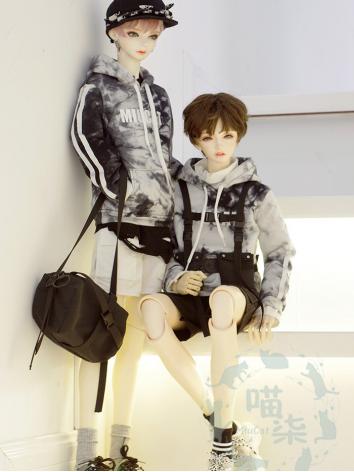 BJD Clothes Boy Light Green/Black and White/Pink/Purple Hoodies for SD17/SD13/SD size Ball-jointed Doll