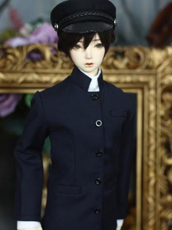 Bjd Clothes Boy Dark Black Blue Chinese Tunic Suit for SD10/SD13/SD17/70CM/72cm Ball-jointed Doll