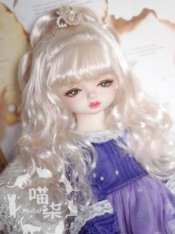 BJD Wig Girl Light Gold/Brown Long Curly Hair for SD/MSD/YOSD Size Ball-jointed Doll