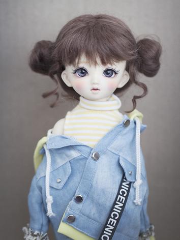 BJD Wig Girl Flaxen/Brown Hair Wig【MMD61】for MSD/YOSD Size Ball-jointed Doll