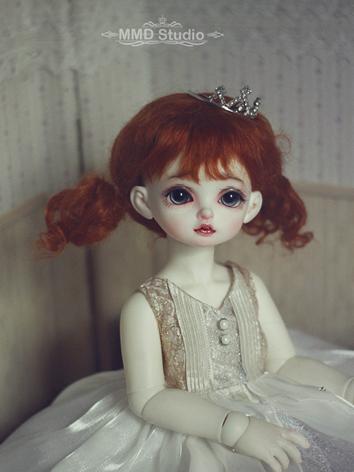 BJD Wig Girl Brownness Curly Hair Wig【MMD38】 for MSD Size Ball-jointed Doll