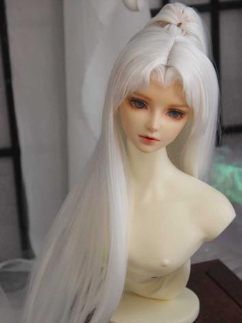 BJD Wig Boy/Girl White Ancient Styled Wig Hair for SD Size Ball-jointed Doll