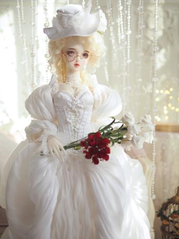 BJD Clothes Girl White Long Dress for SD Ball-jointed Doll