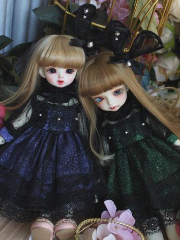 BJD Clothes Girl Purple/Blue Western Style Dress for SD/MSD/YOSD/Blythe Size Ball-jointed Doll