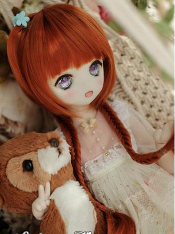 BJD Wig Girl Orange/Gold Long Hair [NO.217] for SD Size Ball-jointed Doll