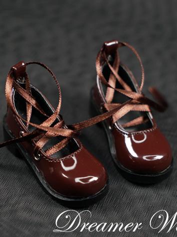 BJD Shoes Girl Brown/Black Flat Boots Shoes for MSD/SD Ball-jointed Doll