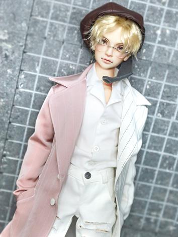 BJD Clothes Boy White&Pink Outer Coat Suit for SD17/68cm/70cm Size Ball-jointed Doll