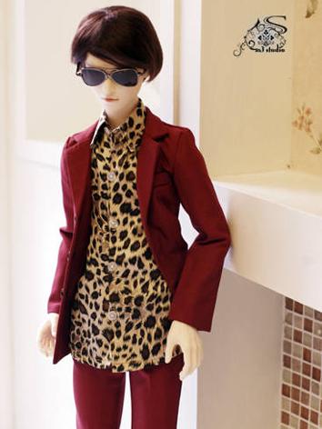 BJD Clothes Boy Wine Business Suit for MSD/SD/70cm/73cm size Ball-jointed Doll