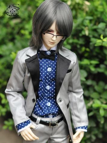 BJD Clothes Boy Silver Business Suit for SD size Ball-jointed Doll