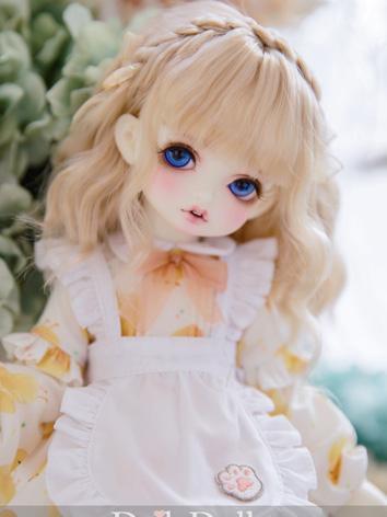 BJD Wig Girl Gold Long Curly Hair 1/3 Wig for SD Size Ball-jointed Doll