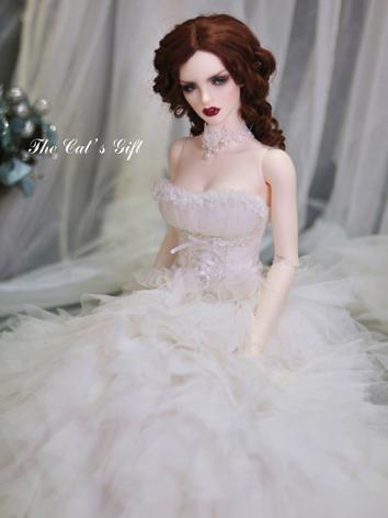 BJD 1/3 Clothes Girl White Wedding dress Outfit for SD Ball-jointed Doll