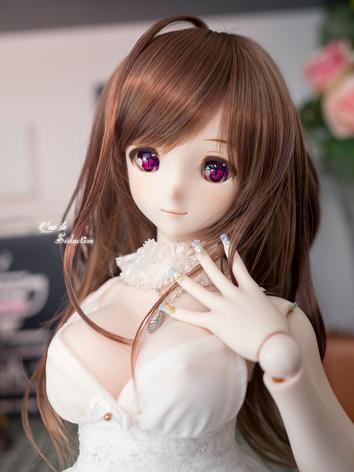 BJD Girl Wig Brown Long Hair for SD Size Ball-jointed Doll