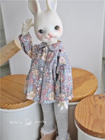 BJD Clothes 1/6 Girl/Boy Blue Printed Shirt for YOSD Ball-jointed Doll