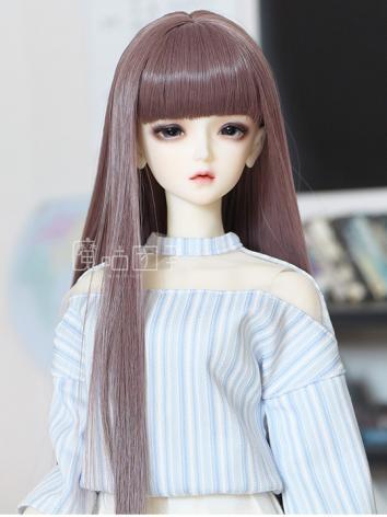 BJD Wig Girl Brown Long Straight Hair for SD Size Ball-jointed Doll