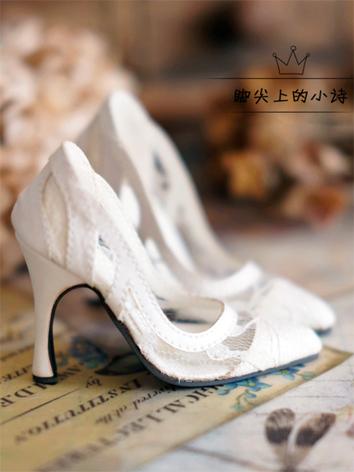Bjd Girl 1/3 White/Beige/Black High-heel Lace Shoes for SD16/SDGR/DD Ball-jointed Doll
