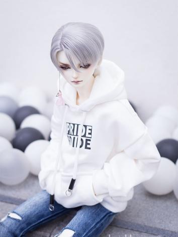BJD Clothes Boy White/Black Hoodie for SD Ball-jointed Doll