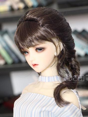 BJD Wig Girl Brown Long Hair for SD Size Ball-jointed Doll