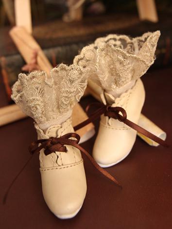 Bjd Girl Beige Shoes for MSD Ball-jointed Doll