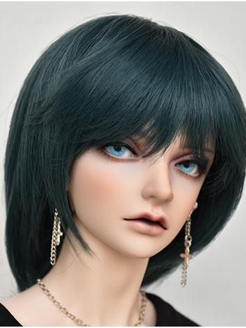 BJD Girl Wig Green Short Straight Hair Wig for SD/MSD/YOSD Size Ball-jointed Doll