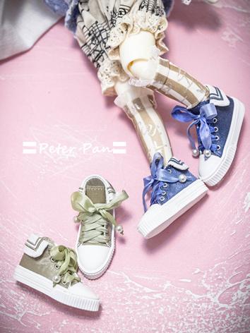 BJD Shoes Blue/Pink/Green/White/Black Flat Shoes for MSD/YOSD size Ball-jointed doll