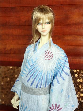 BJD Clothes Boy White Yukata Kimino Outfit for 70cm/SD/MSD size Ball-jointed Doll