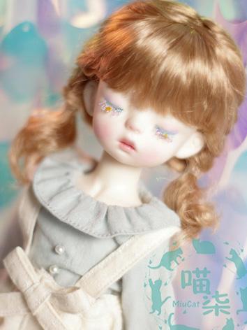 BJD Wig Girl Gold Wig Hair for SD/MSD/1/8 Size Ball-jointed Doll
