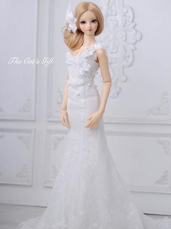 BJD Clothes Girl White Wedding Dress Outfit for SD16 Ball-jointed Doll