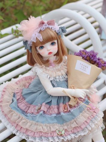 BJD Clothes Girl Blule Dress for SD/MSD/DSD/YOSD Ball-jointed Doll
