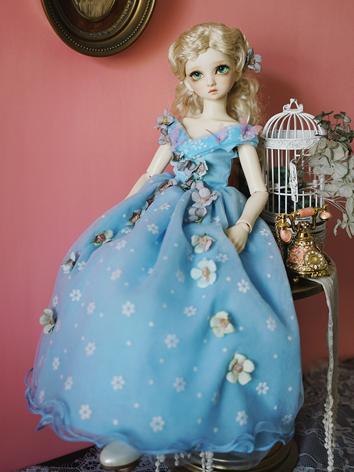 BJD Clothes Girl Blule Dress for SD/MSD/DSD/YOSD Ball-jointed Doll