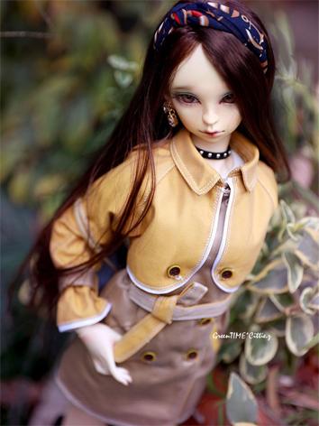 BJD Clothes Girl Yellow Windcoat for SD16/SD Size Ball-jointed Doll