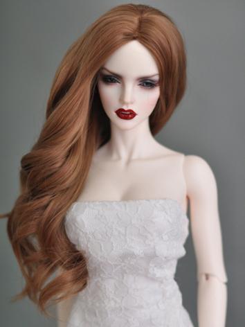 BJD Girl/Boy Brown/Wine Long Curly Hair wig for SD Size Ball-jointed Doll