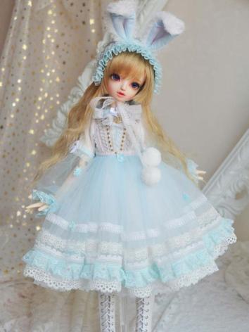 BJD Clothes Girl Blue Dress Suit for MSD/SD Ball-jointed Doll