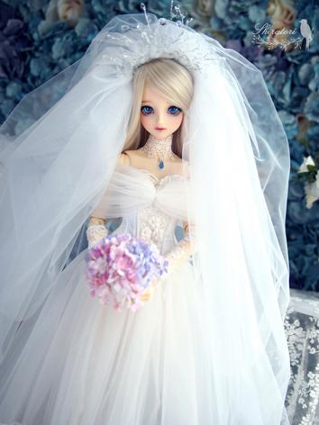 BJD Clothes Girl White Wedding Dress for MSD/SD Ball-jointed Doll