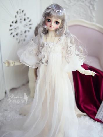 1/3 1/4 Clothes BJD Girl White/Black Sleeping Dress for MSD/SD13/SDGR/SD16 Ball-jointed Doll