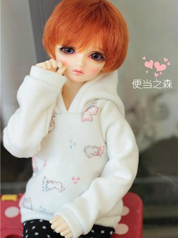 BJD Clothes Girl/Boy White Hoodie for MSD Ball-jointed Doll