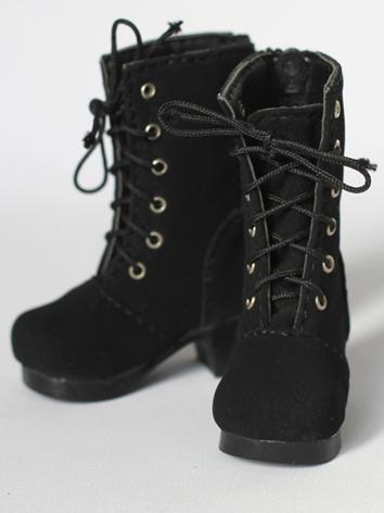 BJD Shoes Girl Black High-heeled Shoes Boots for YOSD Size Ball-jointed Doll